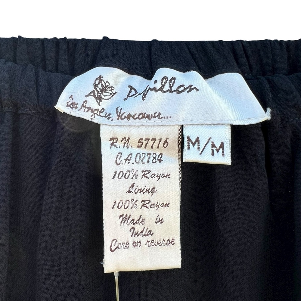 Papillon Tiered Ruffle Sheer Black Skirt Midi Whimsigoth Gothic Goth Size Medium - Picture 5 of 10